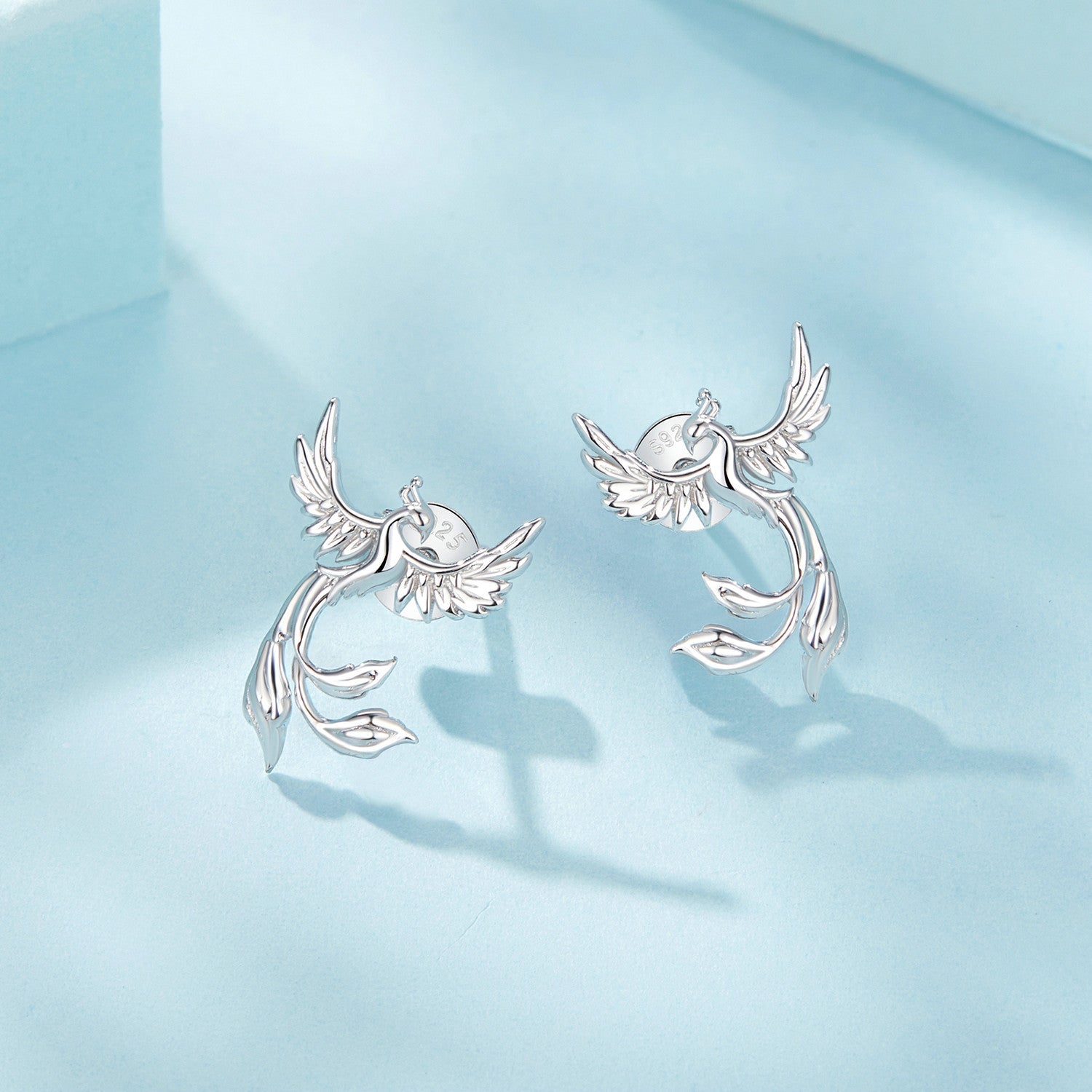 925 Sterling Silver Plated White Gold Earrings for Women