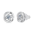 925 Sterling Silver Moissanite Earrings, 0.3cm, White Gold Plated, for Women