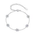 925 Sterling Silver 0.1 Carat Moissanite Bracelet for Women