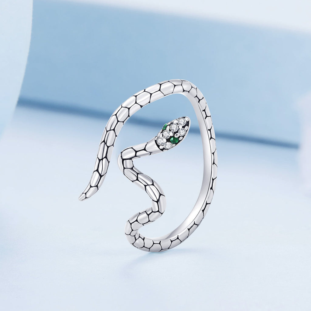 925 Sterling Silver Pavé Setting CZ Oxidized Silver Ring for Women