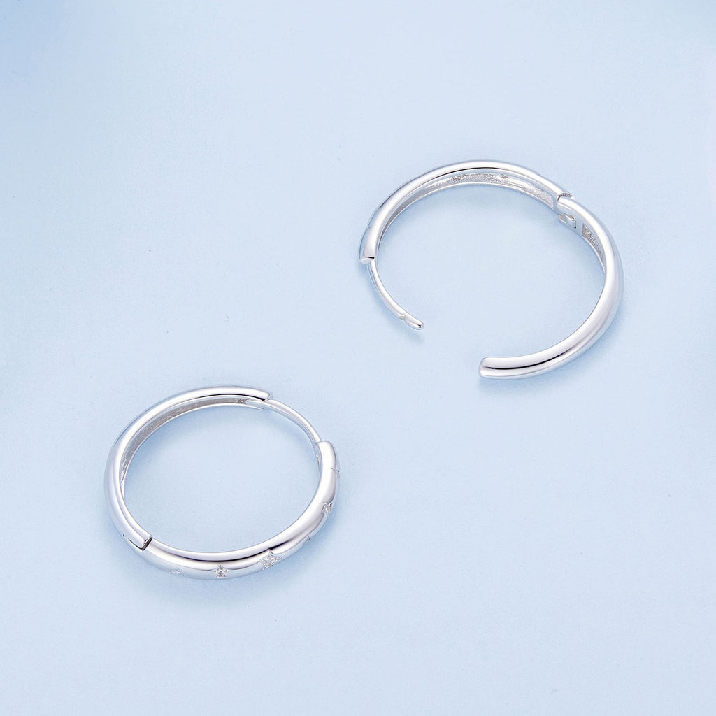 925 Sterling Silver Earrings with Pavé Setting CZ for Women