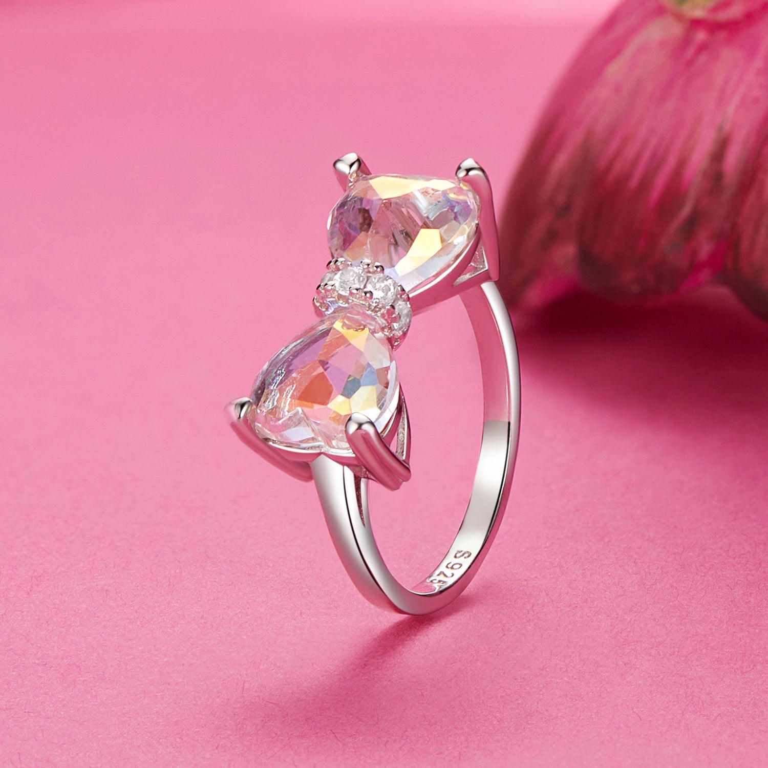 925 Sterling Silver 6.0 Size Pavé Setting CZ Ring for Women
