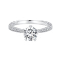 925 Sterling Silver Moissanite 0.8ct Ring Size 6 for Women