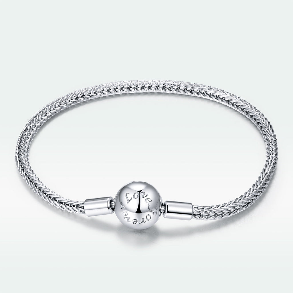 925 Sterling Silver Plated Platinum 17cm Bracelet for Men