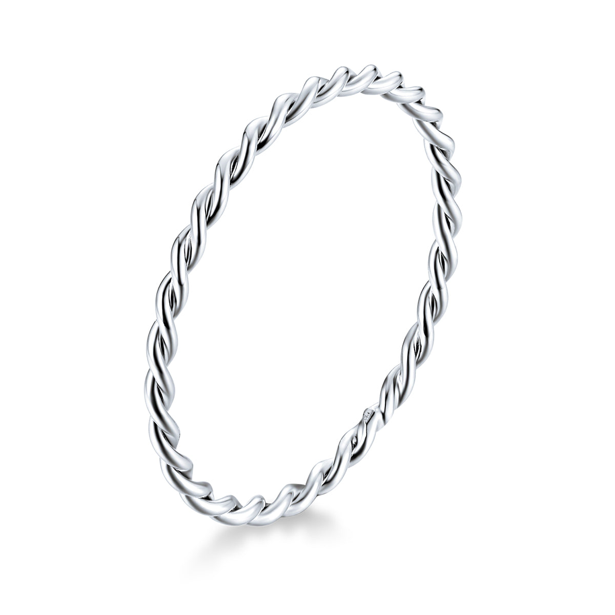 925 Sterling Silver Plated Platinum Ring Size 6.0 for Women
