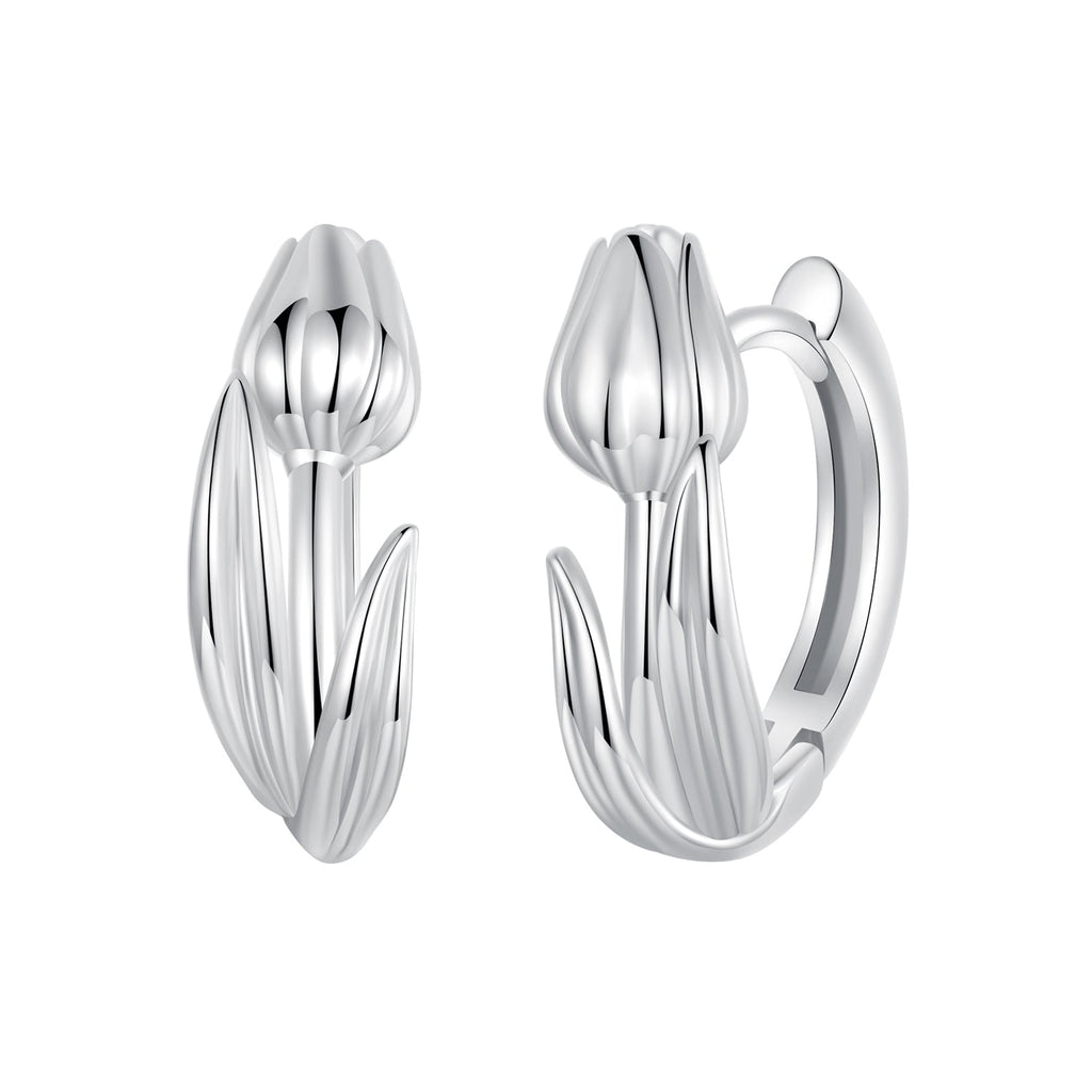 925 Sterling Silver White Gold Plated Earrings for Women