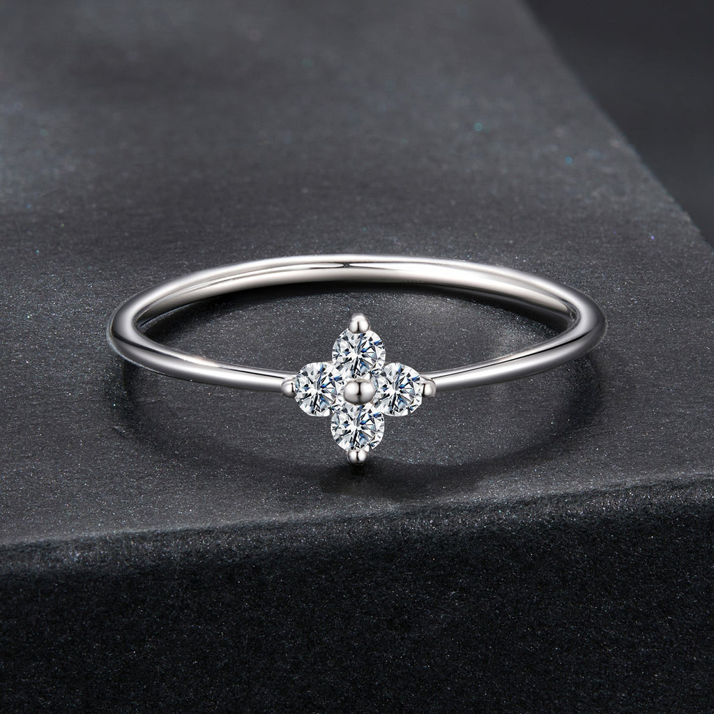 925 Sterling Silver Moissanite Size 6 Ring for Women
