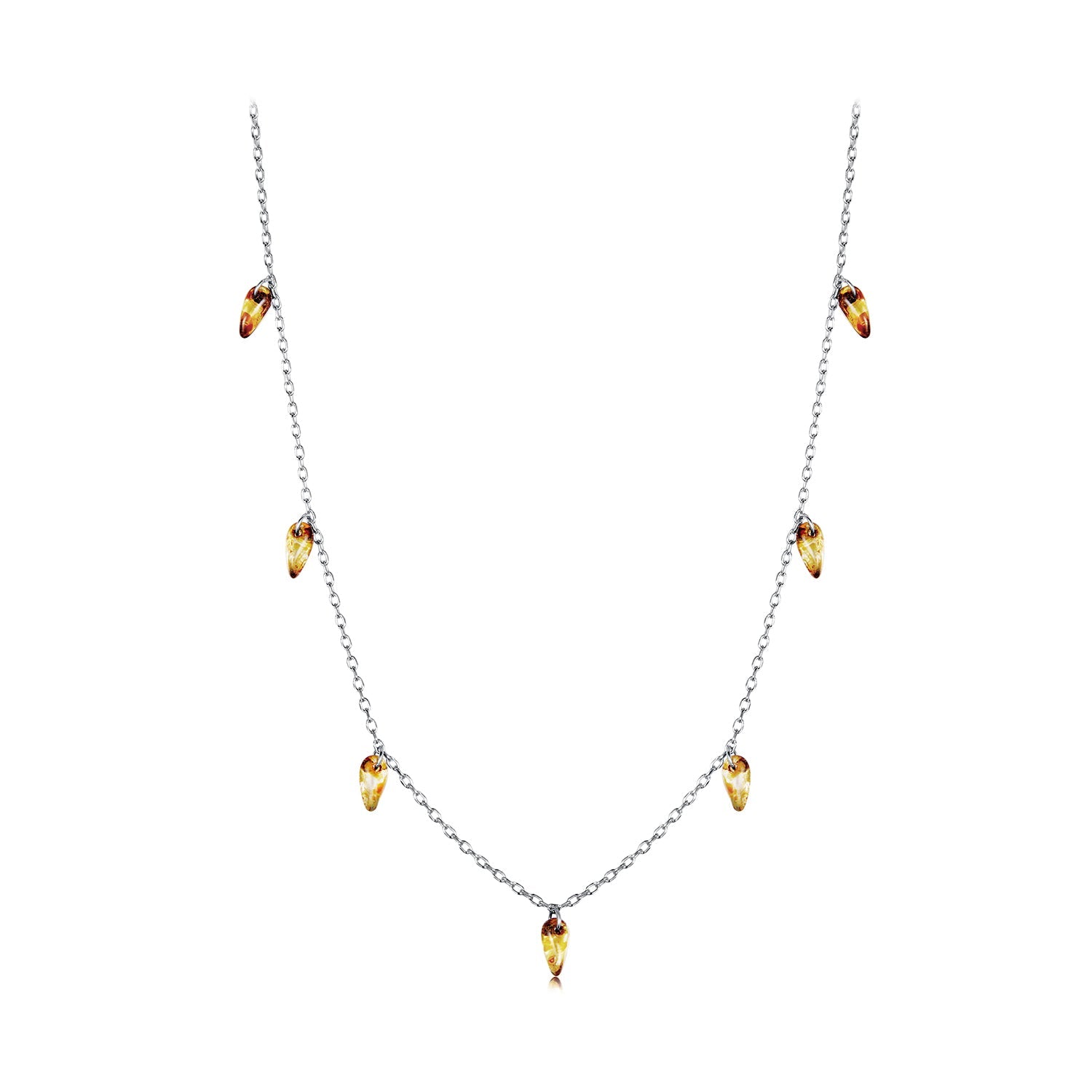 925 Sterling Silver 0.60 Carat Glass Bead Adjustable Necklace for Women