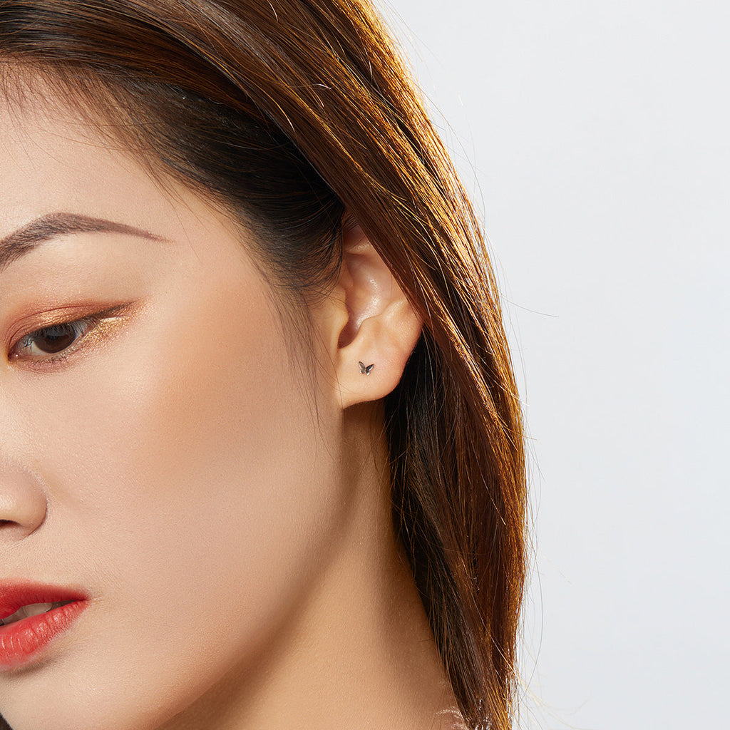 925 Sterling Silver & Platinum Plated Earrings