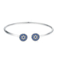 925 Sterling Silver Bracelet with Outer Diameter 6cm and Wall Thickness 0.2cm for Women