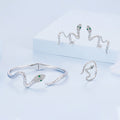 925 Sterling Silver Pavé Setting CZ Oxidized Silver Ring for Women
