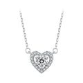 925 Sterling Silver Moissanite 0.5 Carat Necklace with CZ for Women