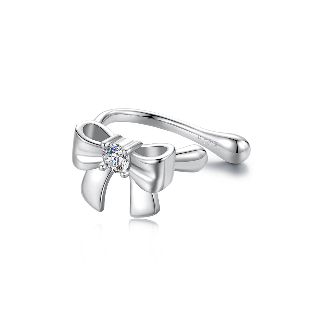 925 Sterling Silver Moissanite 0.1ct Earrings with White Gold Plating for Women