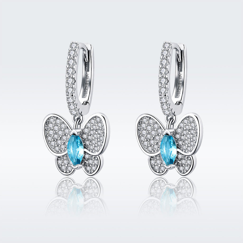 925 Sterling Silver Earrings with Pavé Setting CZ for Women