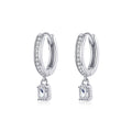 925 Sterling Silver 1.7cm Pavé Setting CZ Earrings