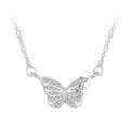 925 Sterling Silver Necklace with Pavé Setting CZ, Length 390+60mm, Pendant Size 8x15mm, for Women