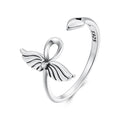 925 Sterling Silver Oxidized Silver Pavé Setting CZ Rings for Women