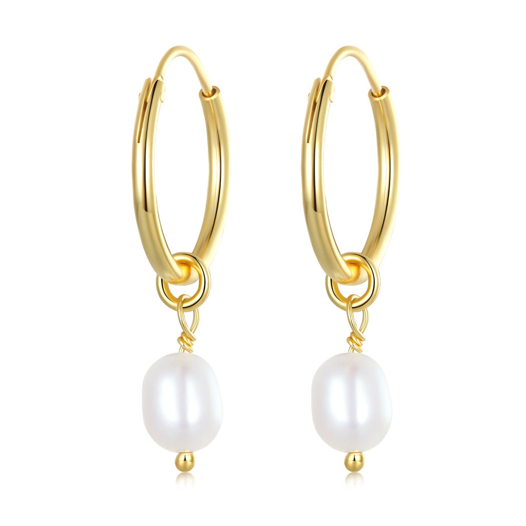 925 Sterling Silver Baroque Pearl Earrings for Women