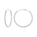 925 Sterling Silver Earrings Hoops 2.5 cm for Women