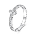925 Sterling Silver Moissanite Ring in Size 6