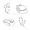 S925 Sterling Silver 0.2cm Platinum Plated Ring