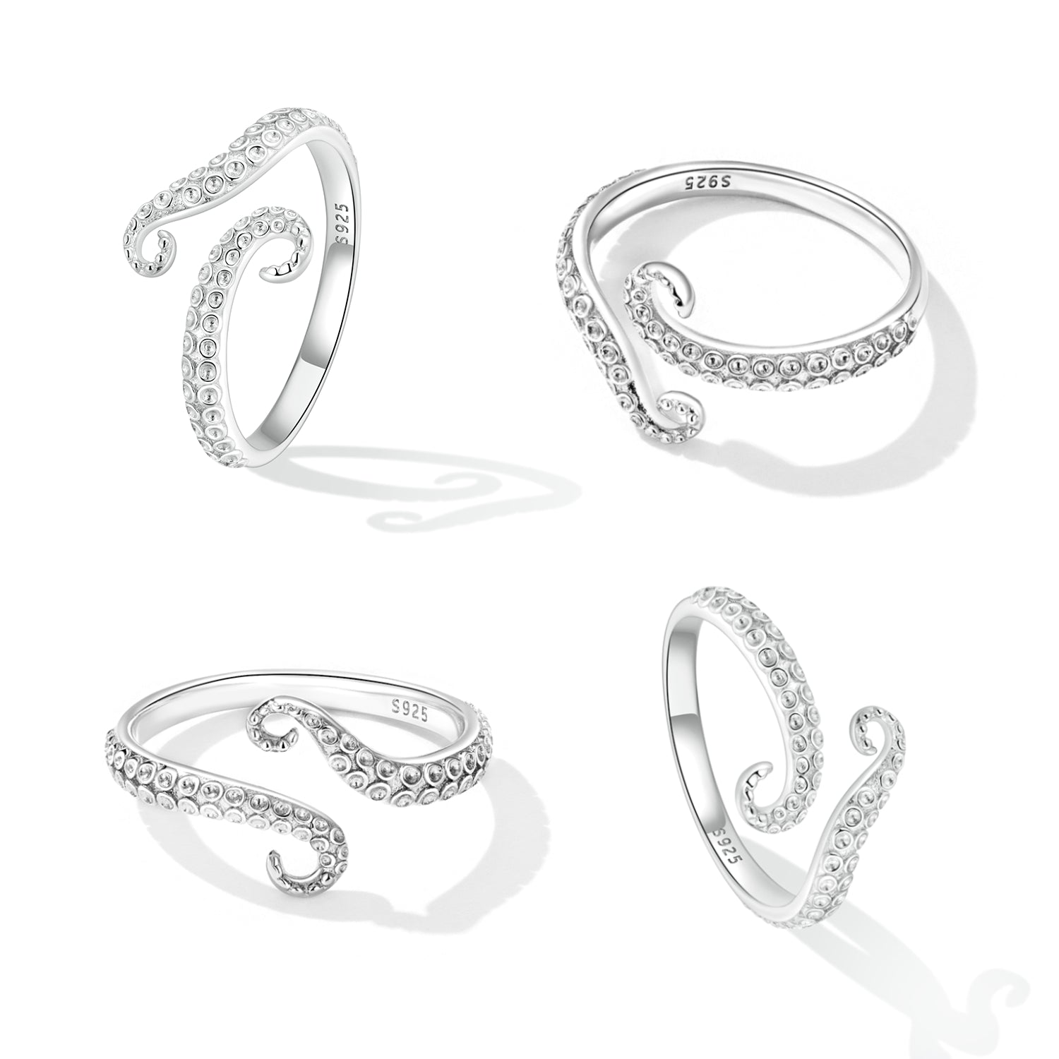 S925 Sterling Silver 0.2cm Platinum Plated Ring