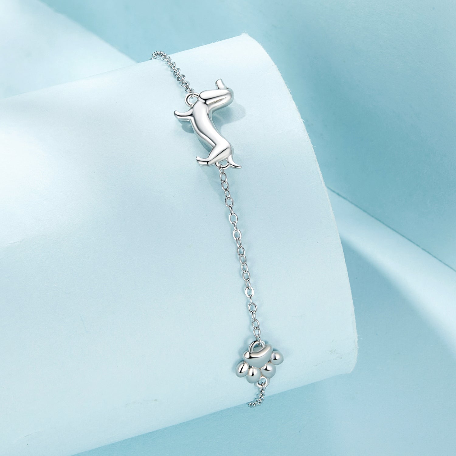 925 Sterling Silver Plated Platinum 150mm+60mm Bracelet for Women