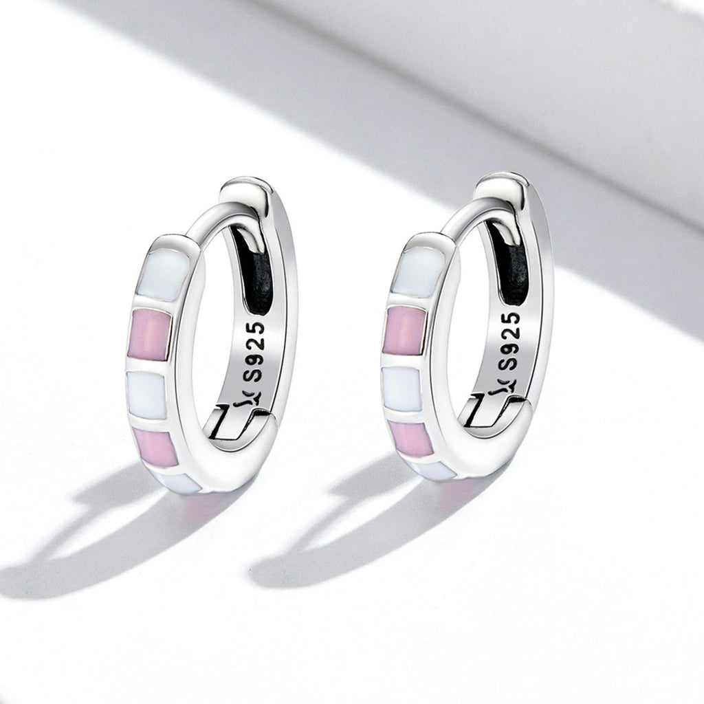 S925 Sterling Silver Enamel Oxidized Earrings