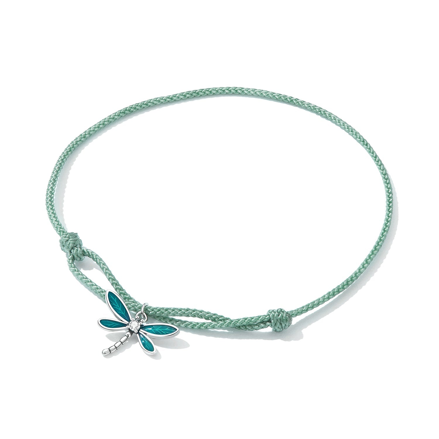 925 Sterling Silver Adjustable Bracelet with CZ and Enamel in Oxidized Finish for Women