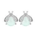 925 Sterling Silver Luminous Stone Earrings
