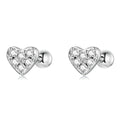 925 Sterling Silver Earrings with Pavé Setting CZ