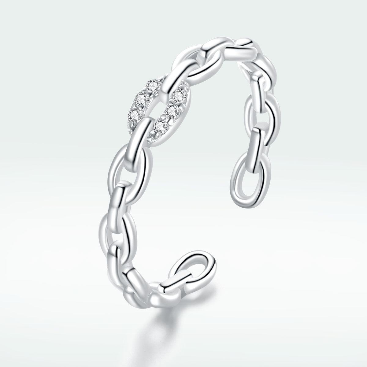 925 Sterling Silver 0.3cm Width CZ Pavé Setting Rings