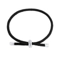 925 Sterling Silver and White Gold Plated Rope Bracelet for Men