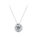S925 Sterling Silver Moissanite Necklace 400mm with 1ct Moissanite for Women