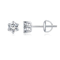 925 Sterling Silver Pavé Set CZ Earrings for Women - 0.5x0.5 cm