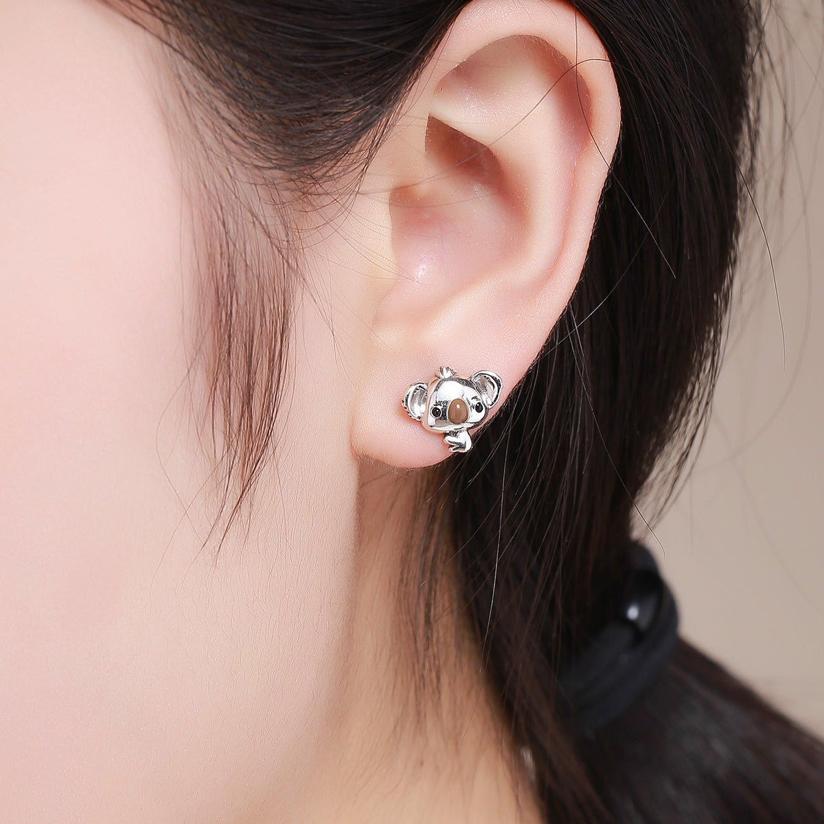 925 Sterling Silver Earrings 1.1*1.2cm for Women