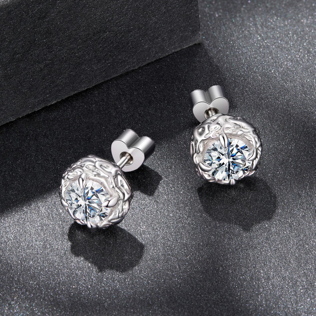 925 Sterling Silver 0.5 Carat Moissanite Earring for Women