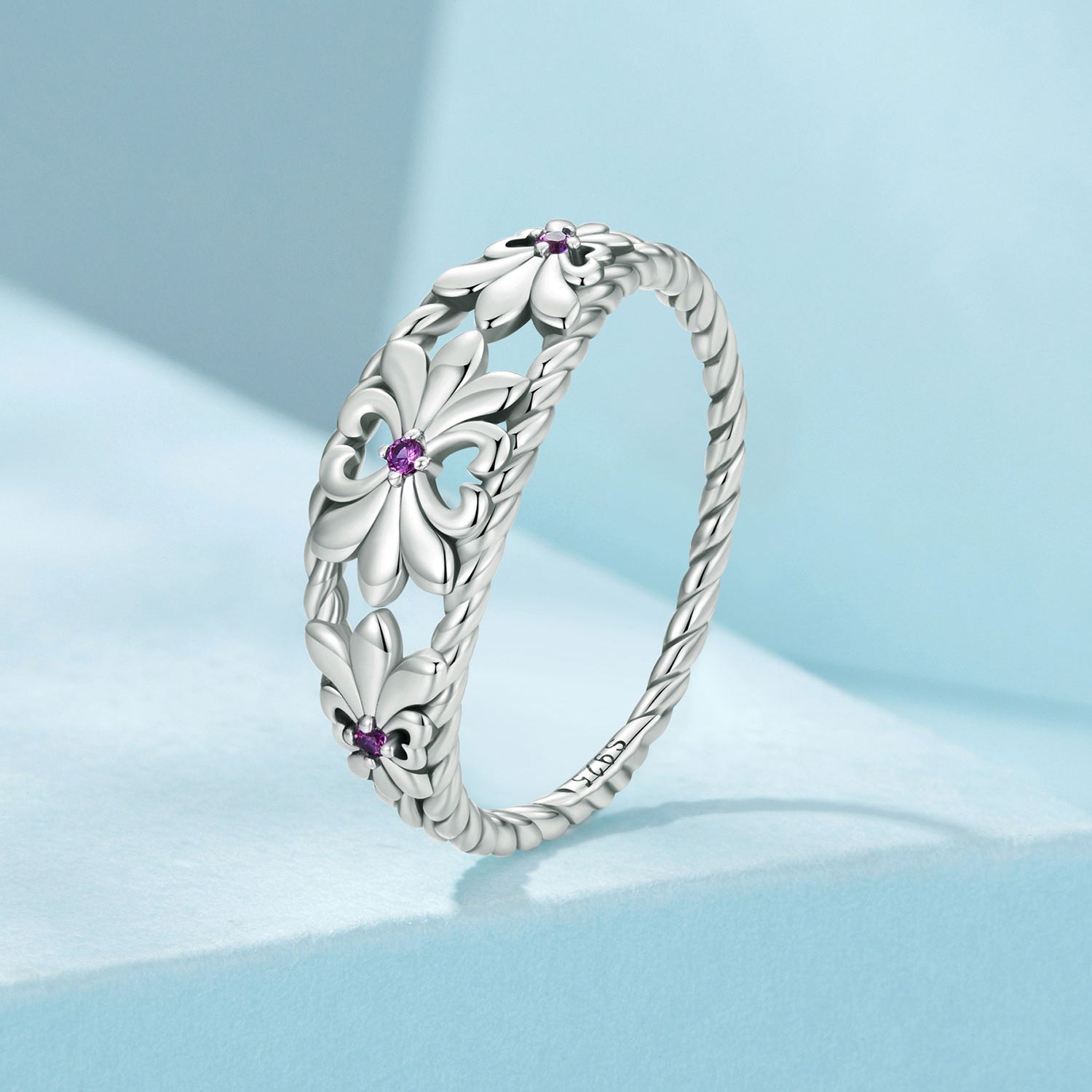 925 Sterling Silver Oxidized 1.3mm Pavé Set CZ Ring Size 6.0 for Women