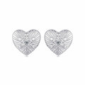 925 Sterling Silver Earrings with CZ in White Gold Plating for Women