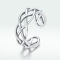925 Sterling Silver Oxidized Ring 0.8cm for Women