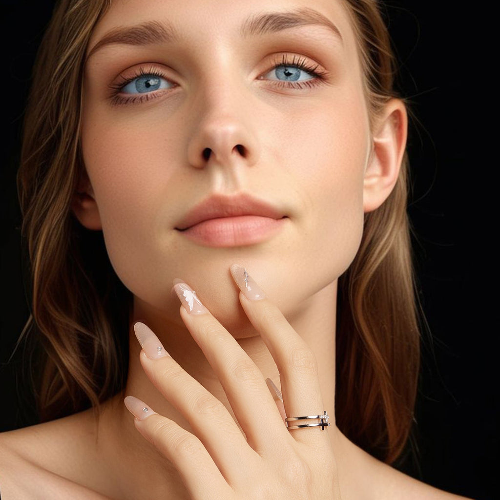 925 Sterling Silver Moissanite Engagement Ring for Women Size 6