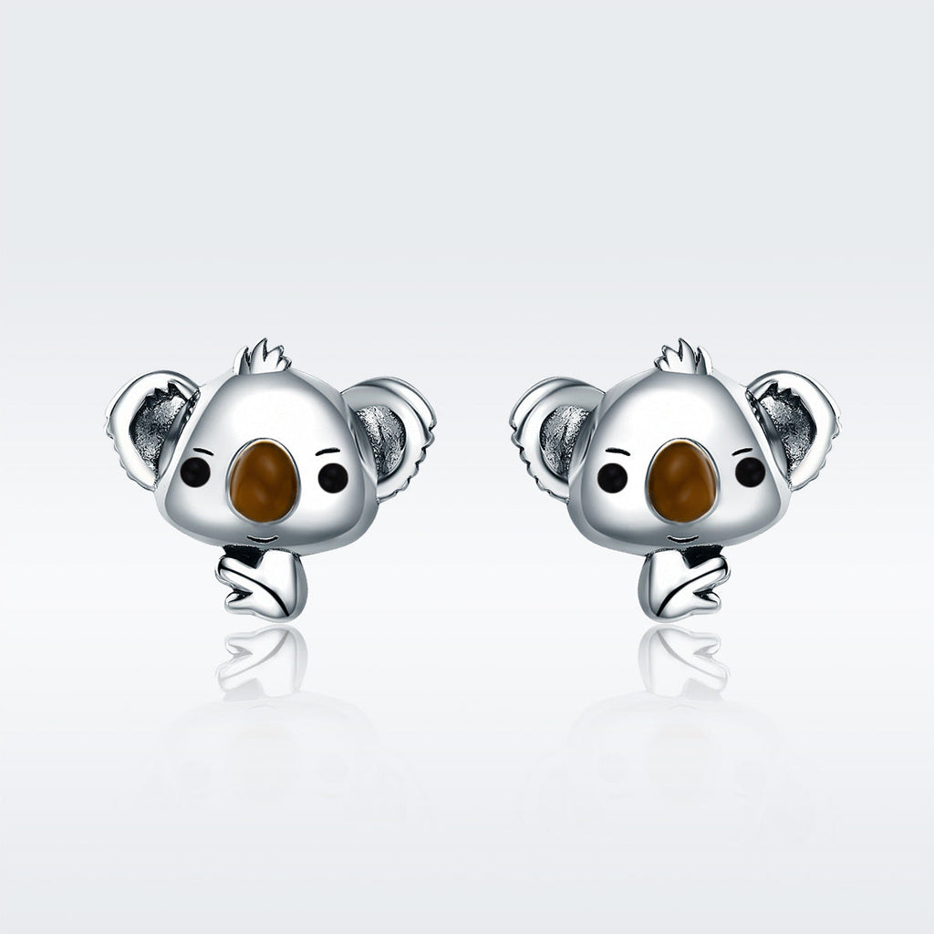 925 Sterling Silver Earrings 1.1*1.2cm for Women