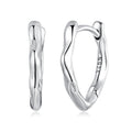 925 Sterling Silver Earrings with Oxidized Finish - 1.4x0.2cm for Women