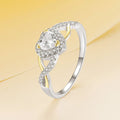 925 Sterling Silver & Plated White Gold 1.7mm CZ Ring Size 7.0 for Women