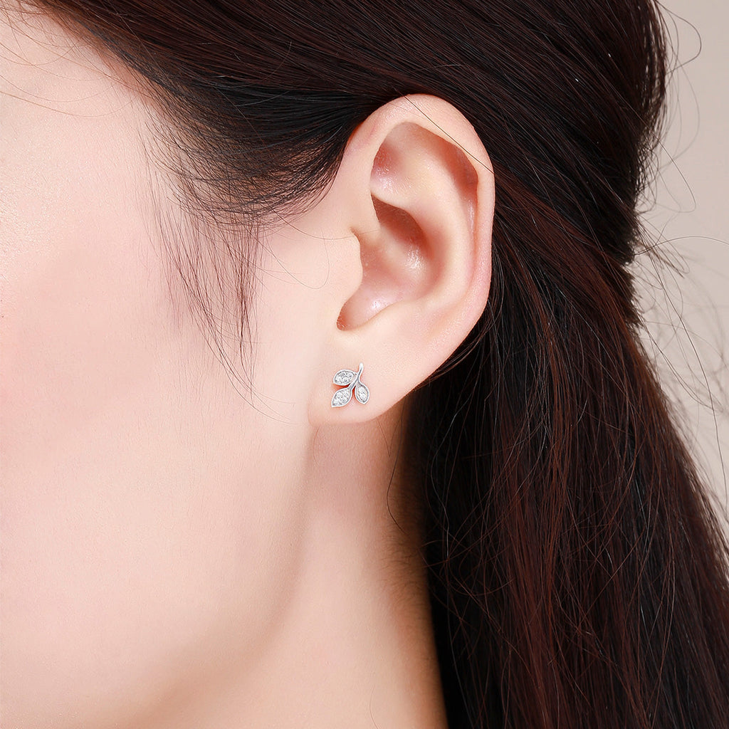 925 Sterling Silver Oxidized Pavé Setting CZ Earrings