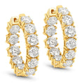 3.08 Carat Genuine Lab Grown Diamond 14K Yellow Gold Earrings