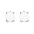 1.18 Carat Genuine Opal .925 Sterling Silver Earrings