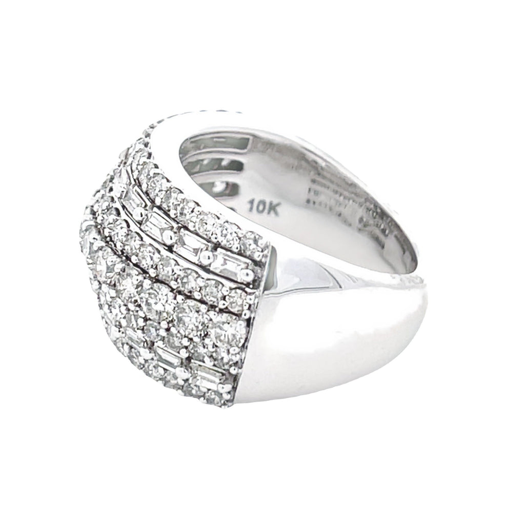 3.00ct Diamond Wedding Band Ring 10KT White Gold