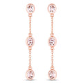 1.62 Carat Genuine Morganite .925 Sterling Silver Earrings