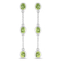 2.10 Carat Genuine Peridot .925 Sterling Silver Earrings